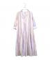 ne quittez pas（ヌキテパ）の古着「Cotton Stripe V Neck Dress　010431GM1」｜バイオレット