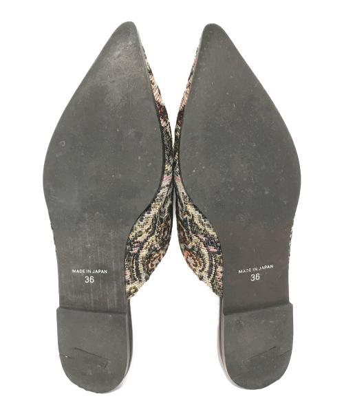 maturely（マチュアリー）maturely (マチュアリー) ゴブランサンダル ブラック サイズ:36の古着・服飾アイテム