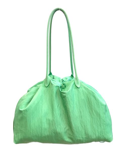 MARY AL TERNA（メアリオルターナ）MARY AL TERNA (メアリオルターナ) リサイクルナイロン 2way 巾着 トートバッグ グリーンの古着・服飾アイテム