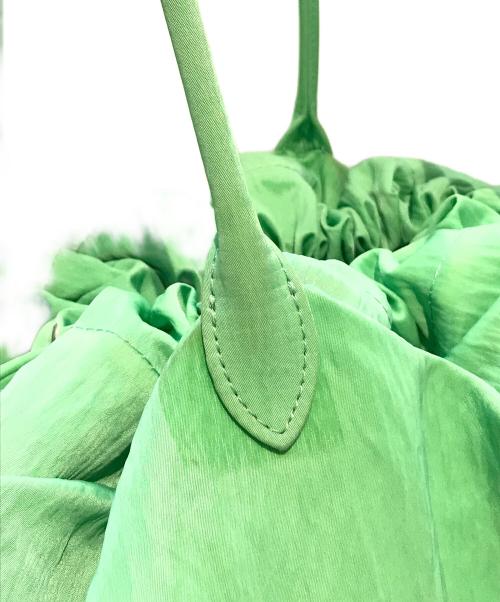 MARY AL TERNA（メアリオルターナ）MARY AL TERNA (メアリオルターナ) リサイクルナイロン 2way 巾着 トートバッグ グリーンの古着・服飾アイテム