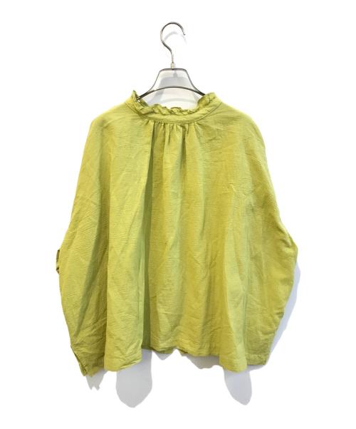 tumugu（ツムグ）tumugu (ツムグ) コットンリネンボイルダブルワッシャー2Wayブラウス　TB22243 黄緑 サイズ:free 未使用品の古着・服飾アイテム