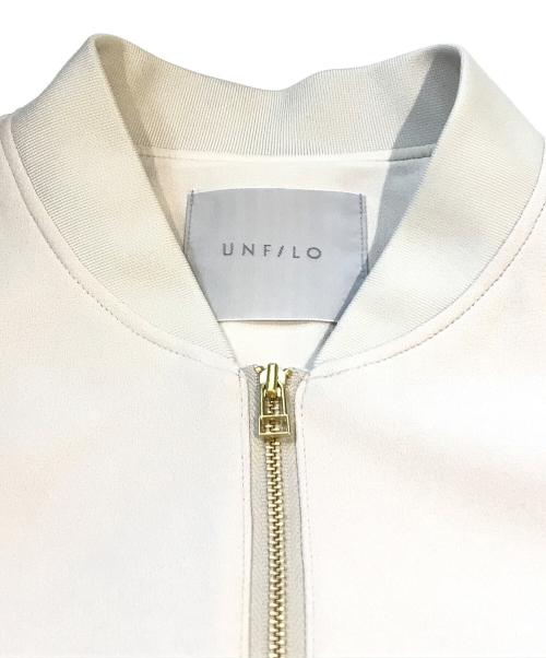 UNFILO（アンフィーロ）UNFILO (アンフィーロ) BEAUTY MOVE ヘビロテ ブルゾン　JK.UM.GW.0700 アイボリー サイズ:Mの古着・服飾アイテム