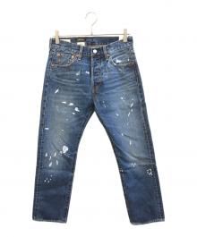 LEVI'S PReMIUM（リーバイス プレミアム）の古着「501ペイントリペア加工デニムパンツ　PC9-0047H-0000」｜インディゴ