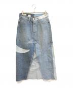 LEVI'S PReMIUMリーバイス プレミアム）の古着「パッチワークスカート　PC9-A8395-0000」｜インディゴ