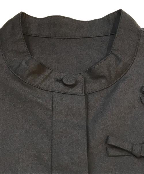 Gypsohila（ジプソフィア）Gypsohila (ジプソフィア) Ribbon Sheer Shirt　GPCF-510 ブラック サイズ:F 未使用品の古着・服飾アイテム