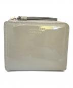 MARGARET HOWELL ideaマーガレット ハウエル アイディア）の古着「ホーサ L字ファスナー折り財布」｜ライトグレー