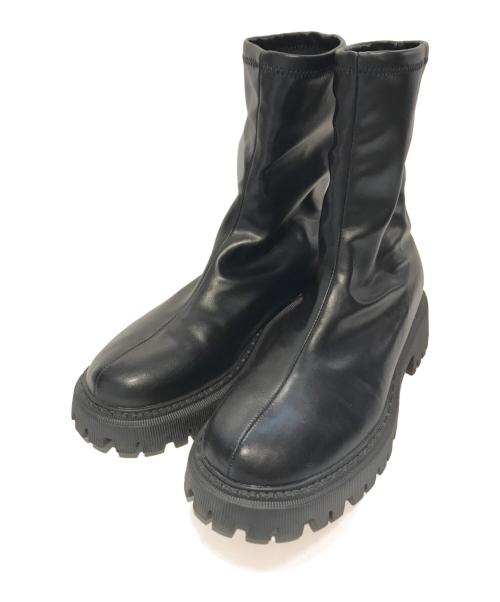 UNITED ARROWS TOKYO（ユナイテッドアローズトウキョウ）UNITED ARROWS TOKYO (ユナイテッドアローズトウキョウ) ストレッチ レインブーツ　1731-699-9076 ブラック サイズ:38の古着・服飾アイテム