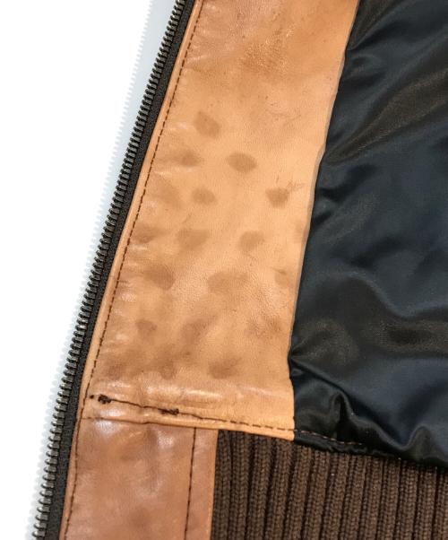 wjk（ダブルジェイケー）wjk (ダブルジェイケー) ホースハイドA-2ジャケット　2112 hl07u ブラウン サイズ:Ｌの古着・服飾アイテム