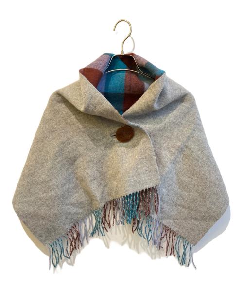 Vivienne Westwood（ヴィヴィアンウエストウッド）Vivienne Westwood (ヴィヴィアンウエストウッド) リバーシブルボタン付きストール グレーの古着・服飾アイテム