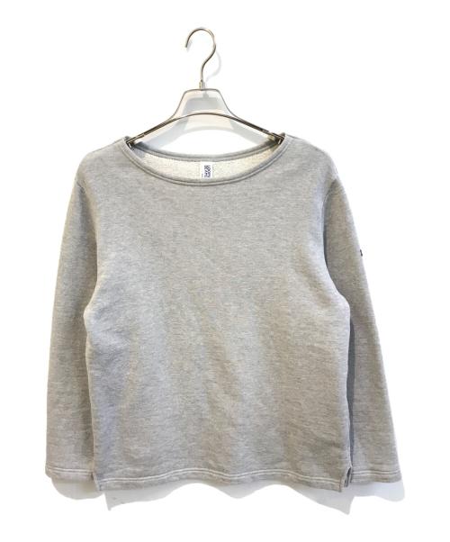 LOOPWHEELER（ループウィラー）LOOPWHEELER (ループウィラー) 別注ボードネックスウェット グレー サイズ:Lの古着・服飾アイテム