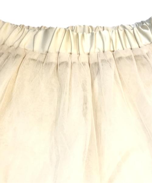 acka（エーシーケーエー）acka (エーシーケーエー) チュールロングスカート　acka240 アイボリー サイズ:Sの古着・服飾アイテム