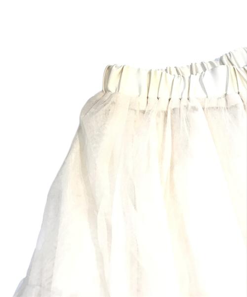 acka（エーシーケーエー）acka (エーシーケーエー) チュールロングスカート　acka240 アイボリー サイズ:Sの古着・服飾アイテム