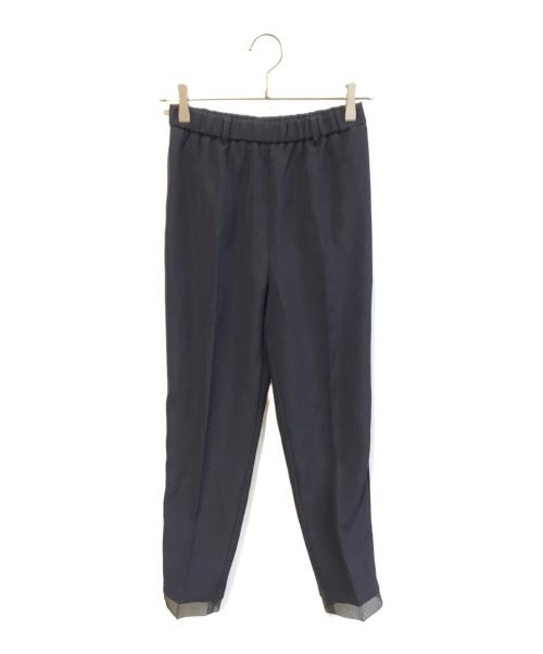 NOLLEY'S（ノーリーズ）NOLLEY'S (ノーリーズ) ウォッシャブルダブルクロススリムパンツ ネイビー サイズ:Sの古着・服飾アイテム