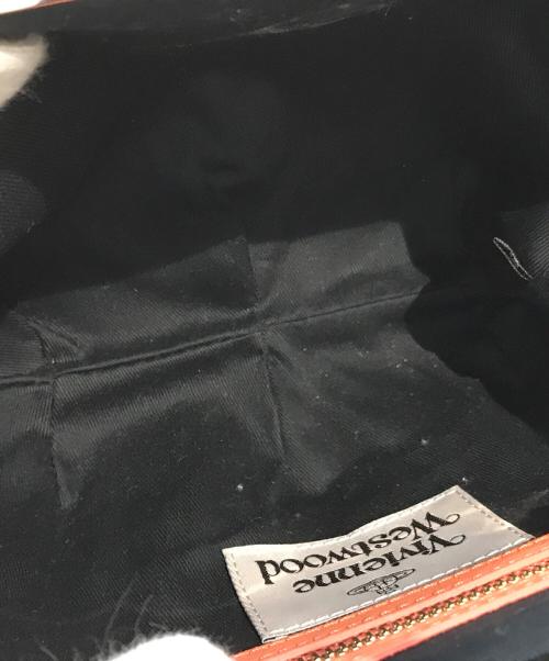 Vivienne Westwood（ヴィヴィアンウエストウッド）Vivienne Westwood (ヴィヴィアンウエストウッド) がま口チェーンショルダーバッグ オレンジの古着・服飾アイテム
