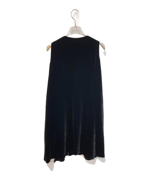sacai（サカイ）sacai (サカイ) ベロアノースリーブワンピース　13-02033 ブラック サイズ:Sの古着・服飾アイテム