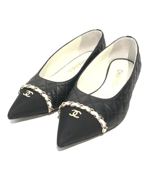 CHANEL（シャネル）CHANEL (シャネル) キルティングパンプス G39641 ブラック サイズ:SIZE 35 1/2Cの古着・服飾アイテム