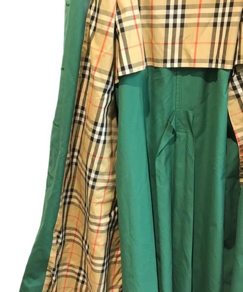BURBERRY（バーバリー）BURBERRY (バーバリー) ステンカラーコート FDA25-010-60 グリーン サイズ:9ARの古着・服飾アイテム
