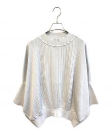 HIROKO KOSHINO（ヒロコ コシノ）の古着「プリーツニットプルオーバー」｜グレー