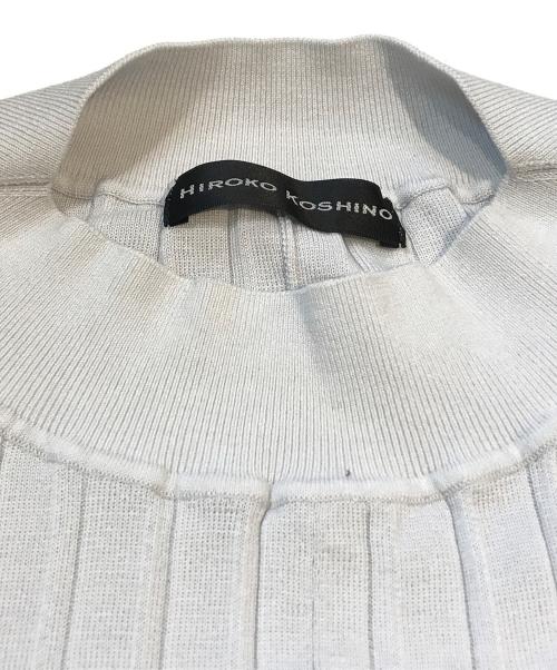 HIROKO KOSHINO（ヒロコ コシノ）HIROKO KOSHINO (ヒロコ コシノ) プリーツニットプルオーバー グレー サイズ:38の古着・服飾アイテム