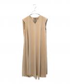 HIROKO KOSHINOヒロコ コシノ）の古着「パイピングラインスリーブレスワンピース」｜ベージュ