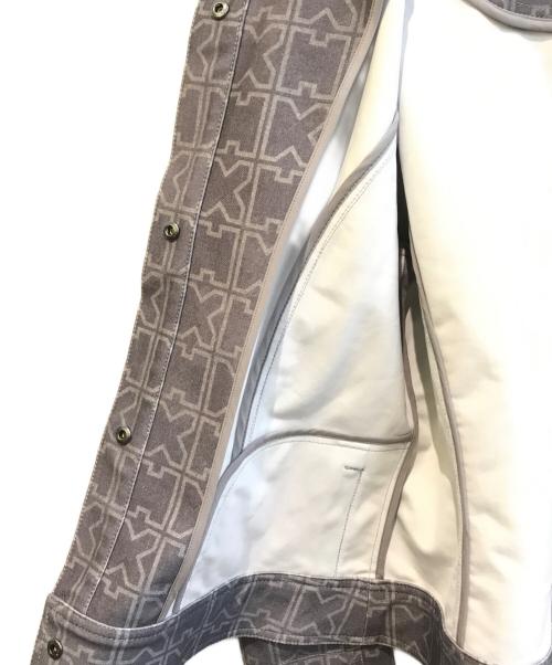 TRUNK HIROKO KOSHINO（トランク ヒロコ コシノ）TRUNK HIROKO KOSHINO (トランク ヒロコ コシノ) ハイテンションツイルHKロゴジャケット グレー サイズ:38の古着・服飾アイテム