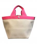 Herve Chapelierエルベシャプリエ）の古着「リュクス舟型トートM 707GP」｜グレー×ピンク