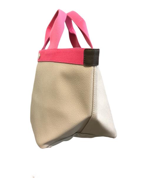 Herve Chapelier（エルベシャプリエ）Herve Chapelier (エルベシャプリエ) リュクス舟型トートM 707GP グレー×ピンクの古着・服飾アイテム