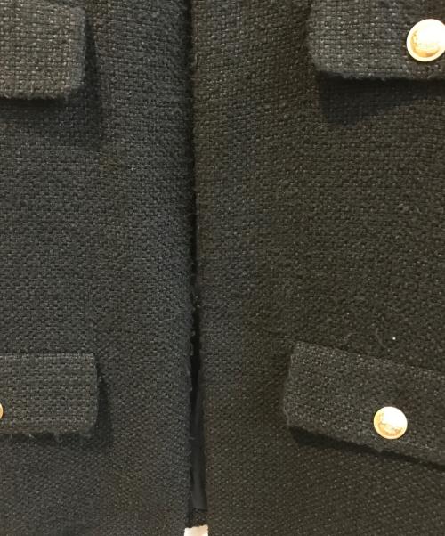 Mila Owen（ミラオーウェン）Mila Owen (ミラオーウェン) フラップデザインショートツイードジャケット 09WFJ234015 ブラック サイズ:Sの古着・服飾アイテム