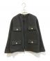 Mila Owen（ミラオーウェン）の古着「フラップデザインショートツイードジャケット 09WFJ234015」｜ブラック