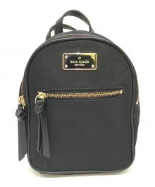 Kate Spade（ケイトスペード）の古着「レザー切替ミニリュック」｜ブラック