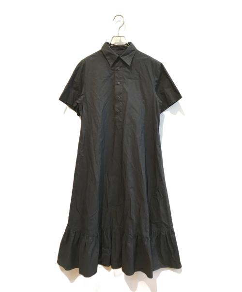 THE SHINZONE（ザ シンゾーン）THE SHINZONE (ザ シンゾーン) HEM FRILL SHIRT DRESS 22MMSOP02 ブラック サイズ:34の古着・服飾アイテム
