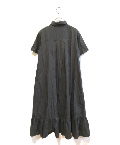 THE SHINZONE（ザ シンゾーン）THE SHINZONE (ザ シンゾーン) HEM FRILL SHIRT DRESS 22MMSOP02 ブラック サイズ:34の古着・服飾アイテム