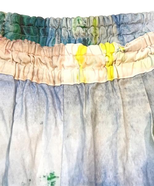 YARRA NEU（ヤラニュー）YARRA NEU (ヤラニュー) abstructプリントイージーパンツ ブルー サイズ:Freeの古着・服飾アイテム