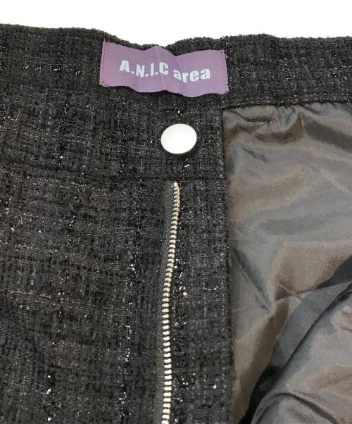 A.N.I.C area（アニックエリア）A.N.I.C area (アニックエリア) ツイードパンツ ブラック サイズ:Sの古着・服飾アイテム