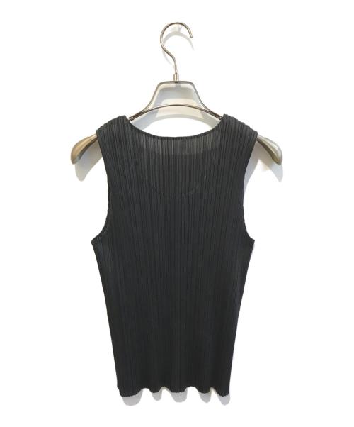 PLEATS PLEASE（プリーツプリーズ）PLEATS PLEASE (プリーツプリーズ) プリーツノースリーブカットソー PP55-JK101 ブラック サイズ:Lの古着・服飾アイテム