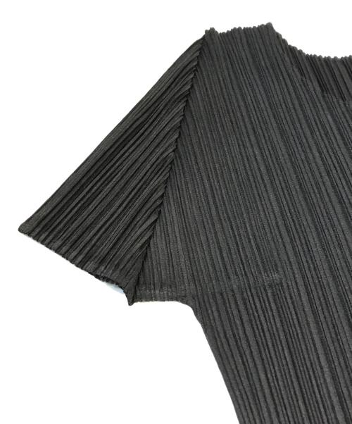 PLEATS PLEASE（プリーツプリーズ）PLEATS PLEASE (プリーツプリーズ) プリーツTシャツ PP55-JK103 ブラック サイズ:Lの古着・服飾アイテム