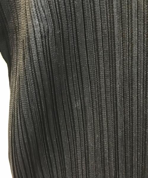 PLEATS PLEASE（プリーツプリーズ）PLEATS PLEASE (プリーツプリーズ) プリーツTシャツ PP55-JK103 ブラック サイズ:Lの古着・服飾アイテム