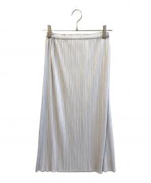 PLEATS PLEASE（プリーツプリーズ）の古着「プリーツロングスカート PP55-JG106」｜グレー