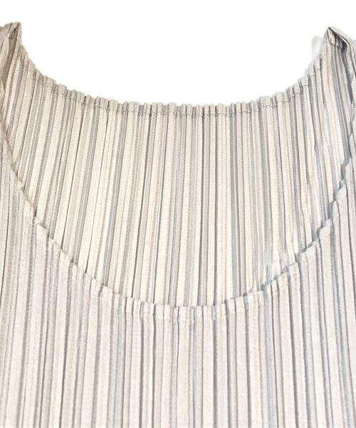 PLEATS PLEASE（プリーツプリーズ）PLEATS PLEASE (プリーツプリーズ) プリーツノースリーブカットソー PP55-JK101 グレー サイズ:Lの古着・服飾アイテム