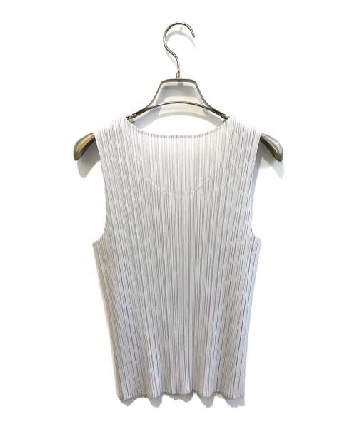 PLEATS PLEASE（プリーツプリーズ）PLEATS PLEASE (プリーツプリーズ) プリーツノースリーブカットソー PP55-JK101 グレー サイズ:Lの古着・服飾アイテム