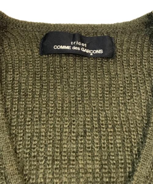 tricot COMME des GARCONS（トリココムデギャルソン）tricot COMME des GARCONS (トリココムデギャルソン) ウールナイロンカーディガン TN-040260 オリーブ サイズ:-の古着・服飾アイテム
