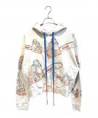 OFFWHITEオフホワイト）の古着「Chainsaw Over Hoodie 'White'/オフホワイトチェーンソーオーバーフーディーホワイト OMBB037F19E30019」｜ホワイト