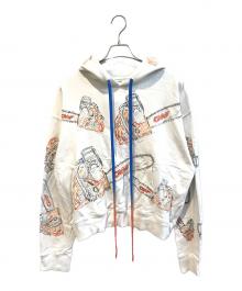 OFFWHITE（オフホワイト）の古着「Chainsaw Over Hoodie 'White'/オフホワイトチェーンソーオーバーフーディーホワイト OMBB037F19E30019」｜ホワイト
