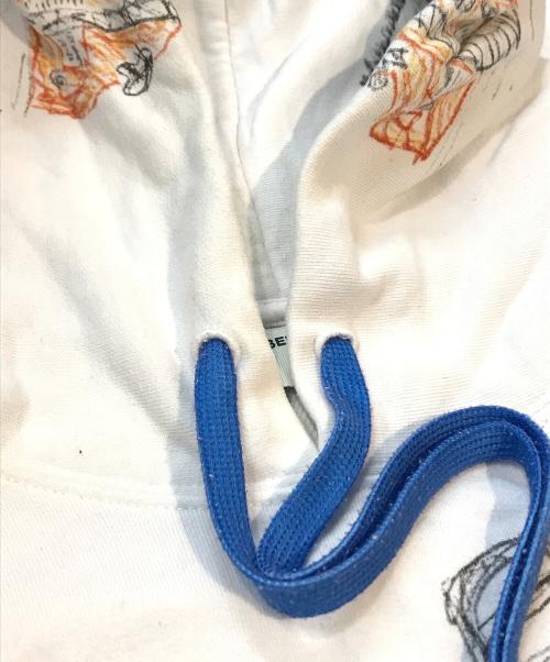 OFFWHITE（オフホワイト）OFFWHITE (オフホワイト) Chainsaw Over Hoodie 'White'/オフホワイトチェーンソーオーバーフーディーホワイト OMBB037F19E30019 ホワイト サイズ:Mの古着・服飾アイテム