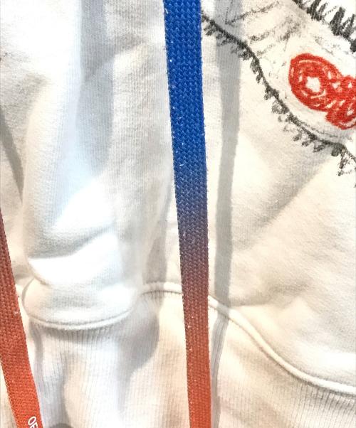OFFWHITE（オフホワイト）OFFWHITE (オフホワイト) Chainsaw Over Hoodie 'White'/オフホワイトチェーンソーオーバーフーディーホワイト OMBB037F19E30019 ホワイト サイズ:Mの古着・服飾アイテム