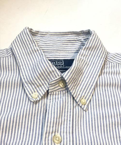 POLO RALPH LAUREN（ポロ・ラルフローレン）POLO RALPH LAUREN (ポロ・ラルフローレン) ストライプシャツ ブルー サイズ:Mの古着・服飾アイテム