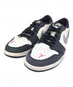 NIKE SBナイキエスビー）の古着「AIR JORDAN 1 LOW QS　CJ7891-400」｜ホワイト×ネイビー
