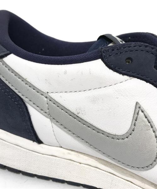 NIKE SB（ナイキエスビー）NIKE SB (ナイキエスビー) AIR JORDAN 1 LOW QS　CJ7891-400 ホワイト×ネイビー サイズ:27の古着・服飾アイテム