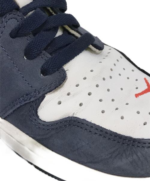 NIKE SB（ナイキエスビー）NIKE SB (ナイキエスビー) AIR JORDAN 1 LOW QS　CJ7891-400 ホワイト×ネイビー サイズ:27の古着・服飾アイテム