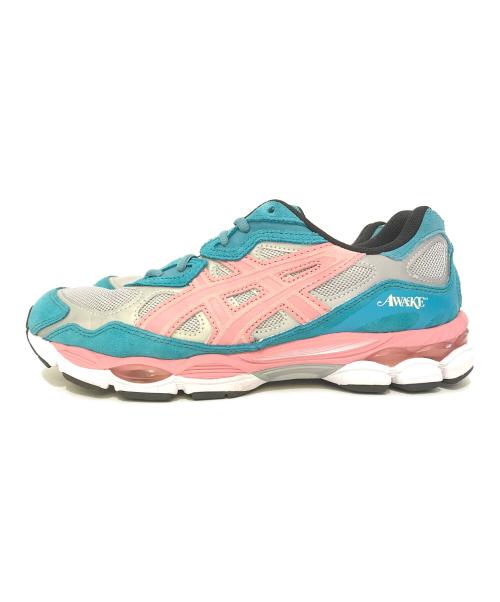 asics（アシックス）asics (アシックス) AWAKE (アウェイク) GEL-NYC ブルー×ピンク サイズ:27の古着・服飾アイテム
